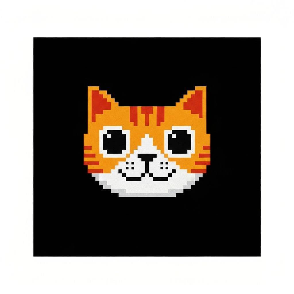 Pixel Cat Gold